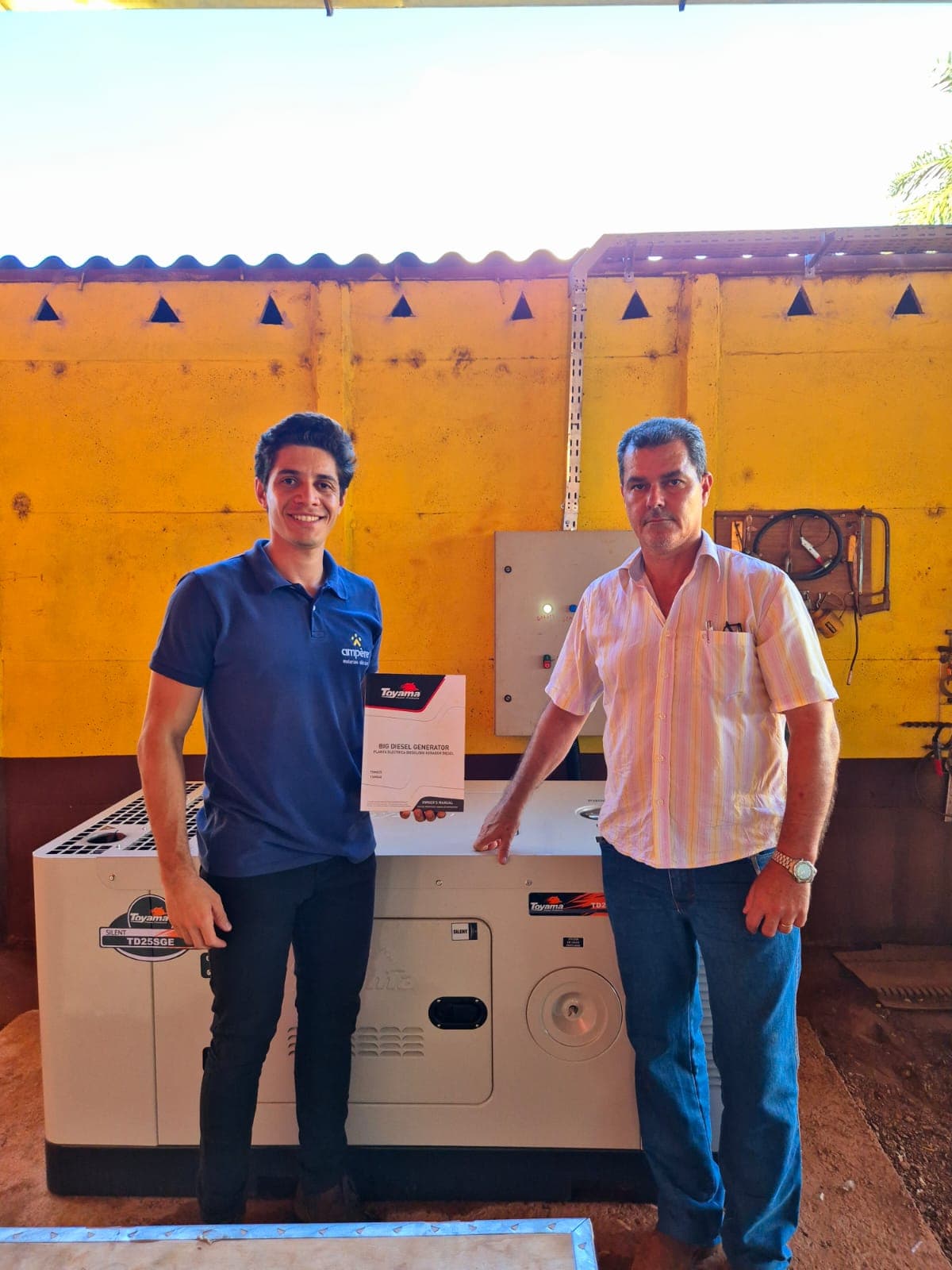 Energia de apoio no campo