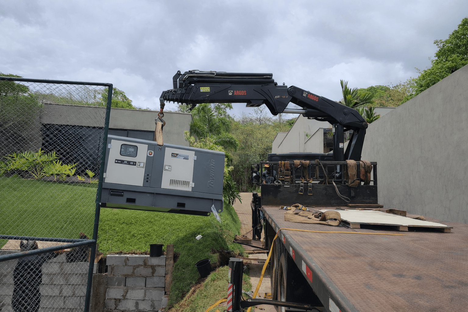 Guindauto em operação